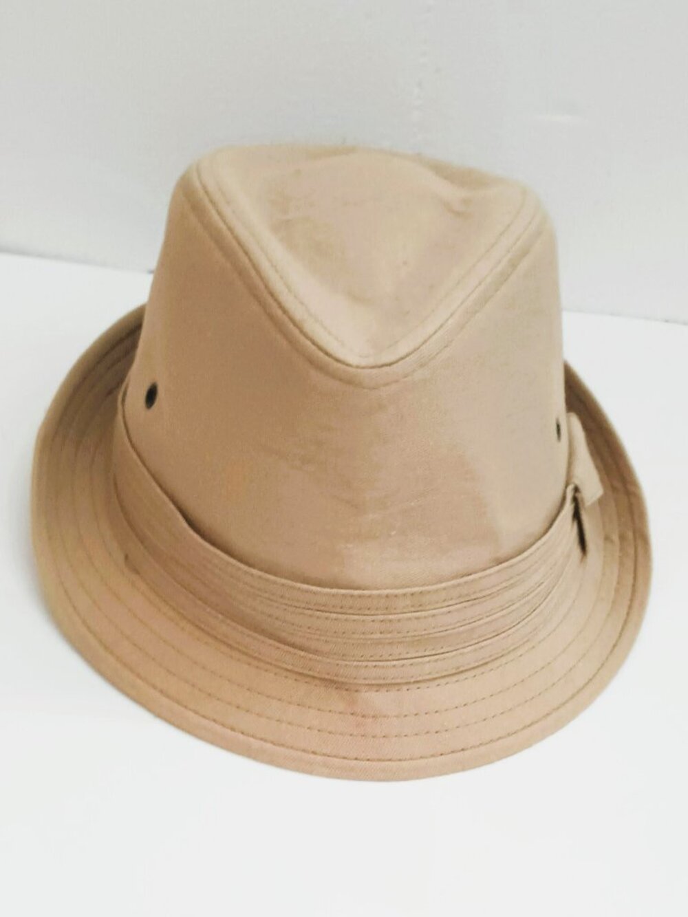 Rivington & Mott Fedora Hat L/XL Men's Khaki 100% Cotton Driving Hat
